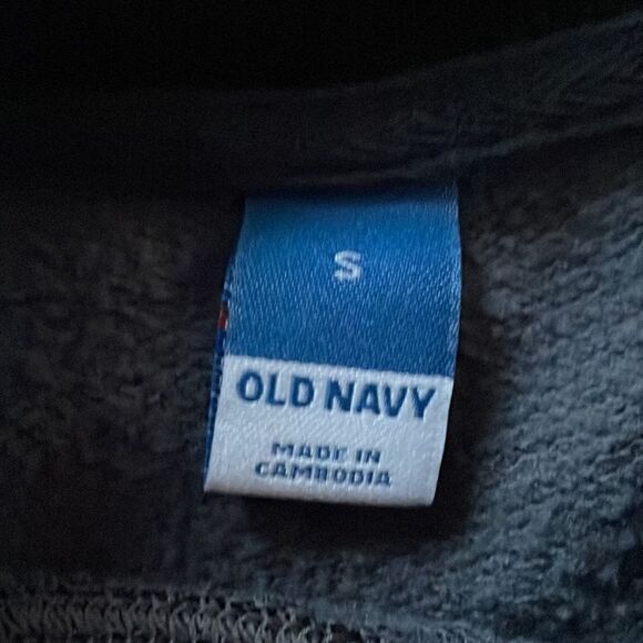 Old Navy Black, Dark Teal and Gray Camo Crewneck Pullover - Picture 2 of 6